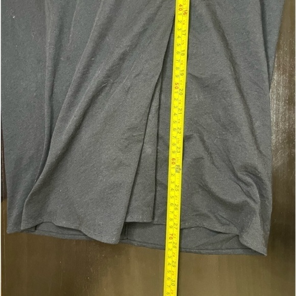 Theory Black Pencil Foldover Skirt with Ruching - Picture 8 of 9